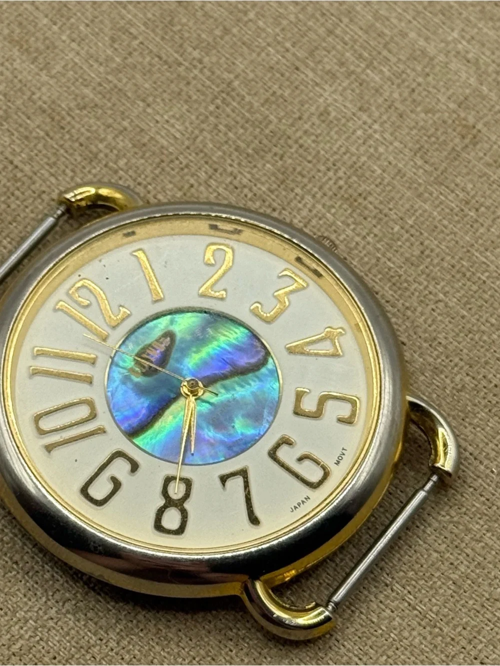 Citano Two-Tone Gold & Silver Accent Watch Face with Iridescent Center